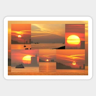 Sunset. Rio Tejo. Sticker